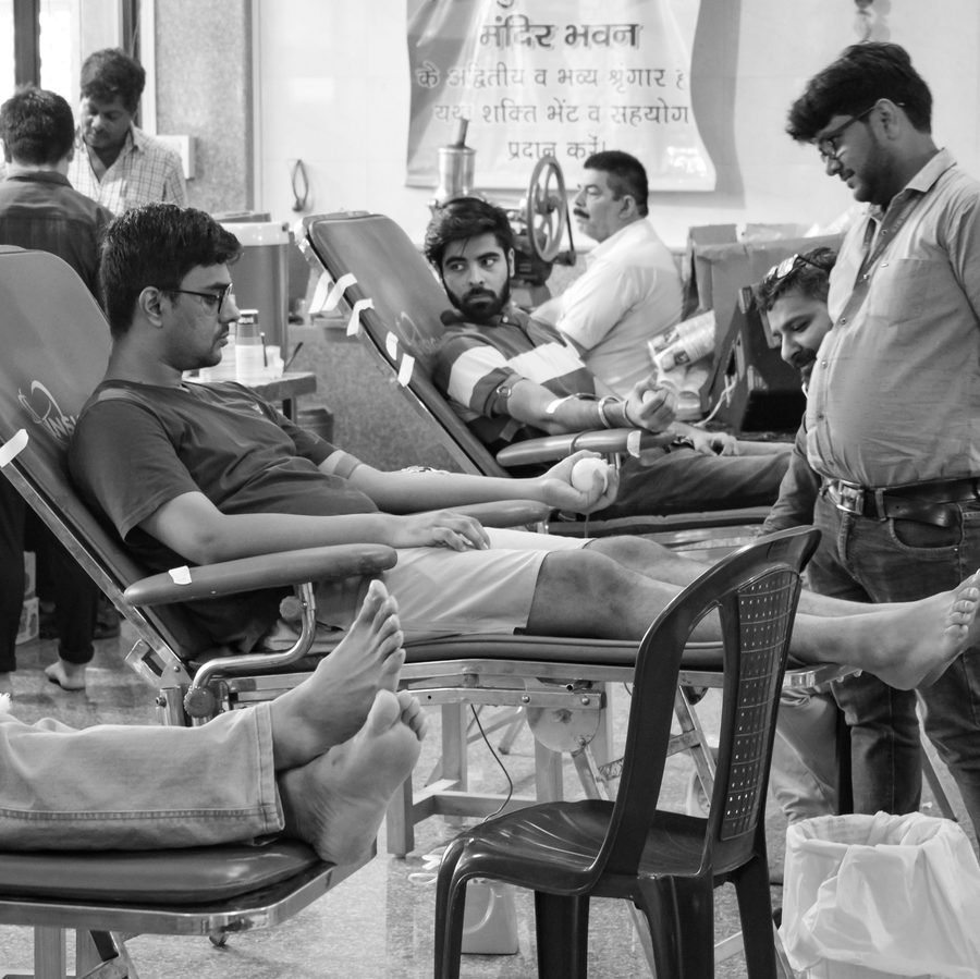 A community blood drive in Assam